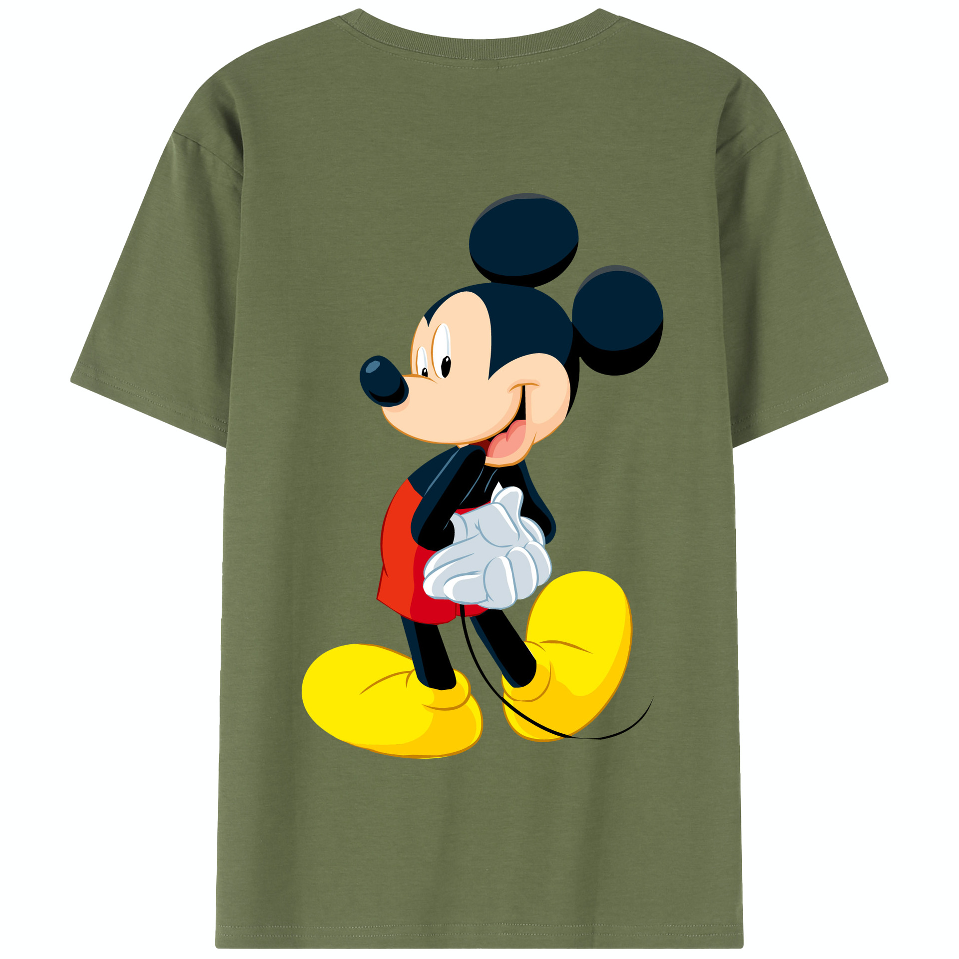 （画像用） ミッキーマウス Mickey Mouse 綿100％半袖Tシャツ（背面プリント）